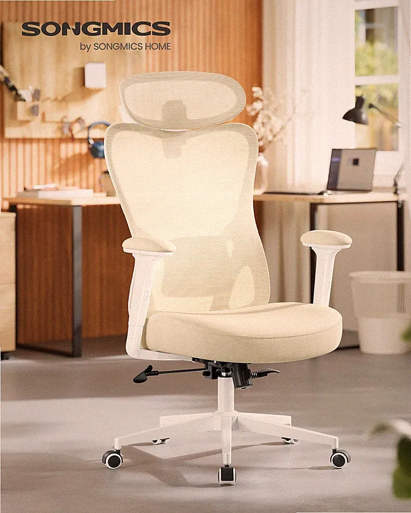 SONGMICS Bürostuhl ergonomisch, Schreibtischstuhl, Computerstuhl