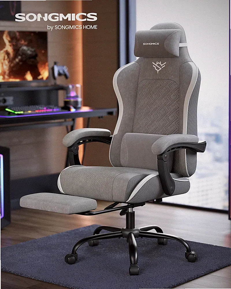 SONGMICS Gaming-Stuhl, Bürostuhl, Schreibtischstuhl, ergonomischer Gaming-Sessel