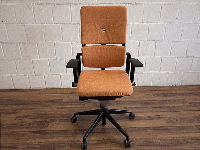 Steelcase Please Bürodrehstuhl orange schwarz ergonomisch