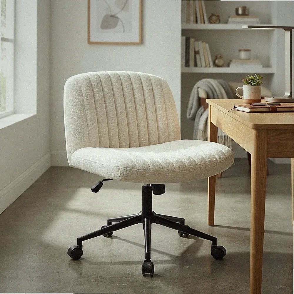 Stilvoller ergonomischer Bürostuhl mit Rollen - perfekt für Zuhause oder Büro