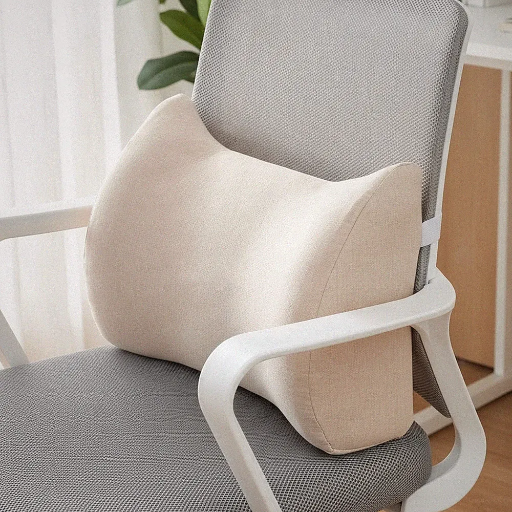 Stützkissen mit Gurt ergonomisch für Schreibtischstühle, Homeoffice