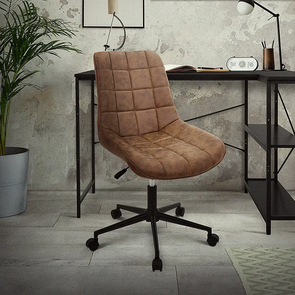 Stuhl Bürostuhl mit Rollen Schreibtischstuhl Kunstleder ergonomisch Drehstuhl
