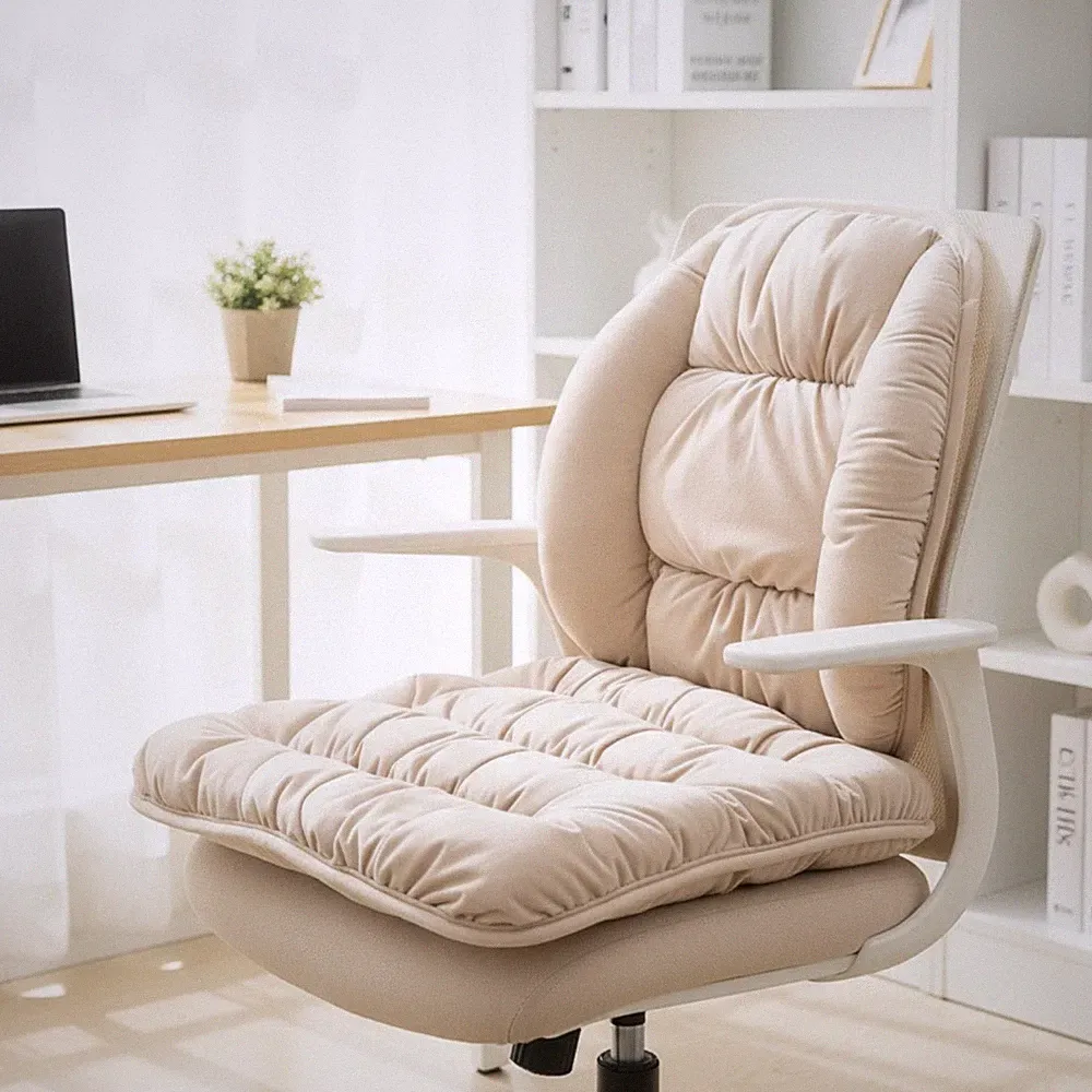 Stuhlkissen mit Rückenlehne ergonomisch Bürostuhlkissen formstabil für Bürostuhl