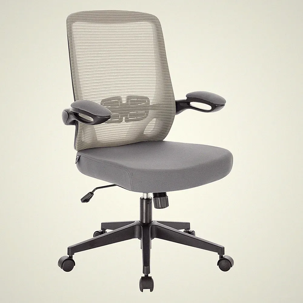 SVITA TOM Bürostuhl Schreibtischstuhl ergonomisch verstellbar Rollen Grau