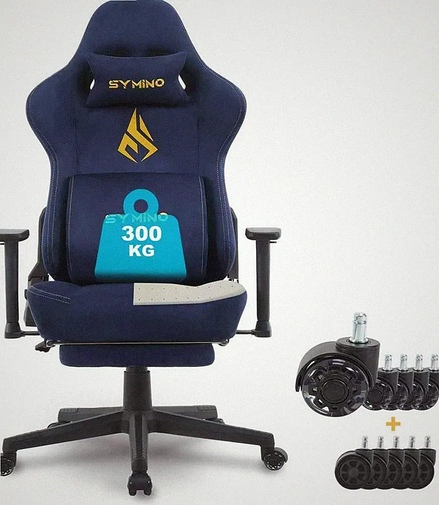 Symino Gaming Stuhl Mit Latex Sitzkissen 300Kg Belastbarkeit, Ergonomischer Pc-S