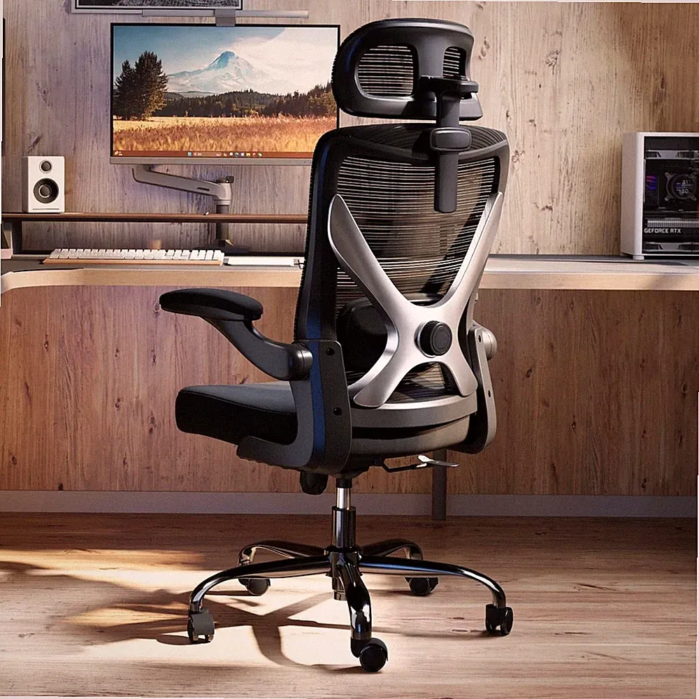 TRALT Ergonomischer Bürodrehstuhl, schwarz, X-Shaped Comfy Z582