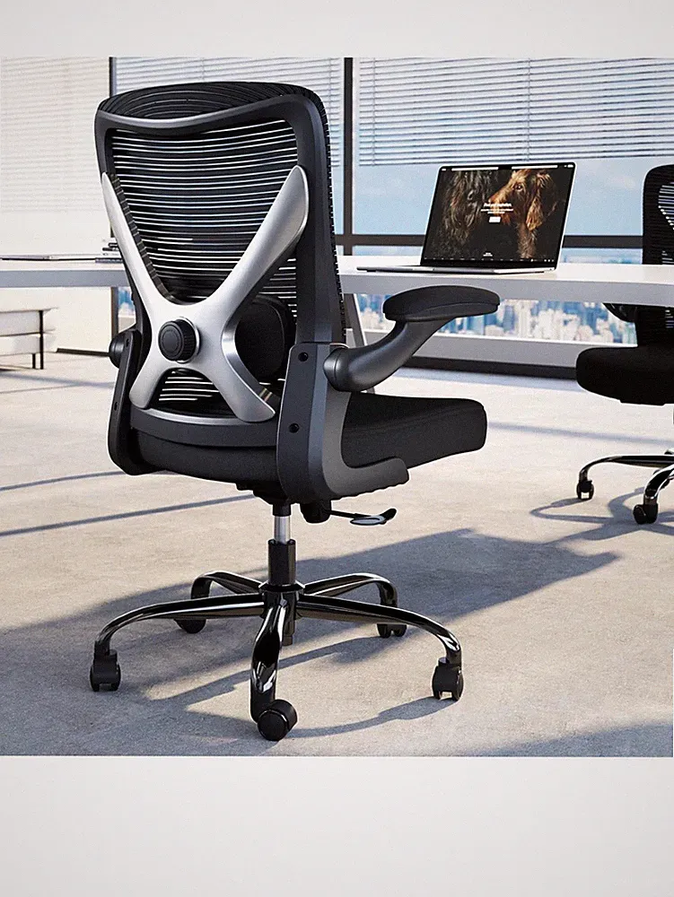 TRALT Ergonomischer Bürostuhl - Schwarz Silber·51T x 60B x 103H cm