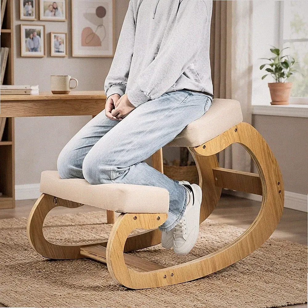 Verstellbarer ergonomischer Kniestuhl mit dickem Kissen zur Schmerzlinderung & Komfort