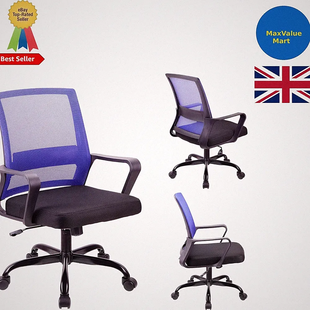 Vielseitiger verstellbarer Bürostuhl mit 360° Drehung, perfekt für Home Offices