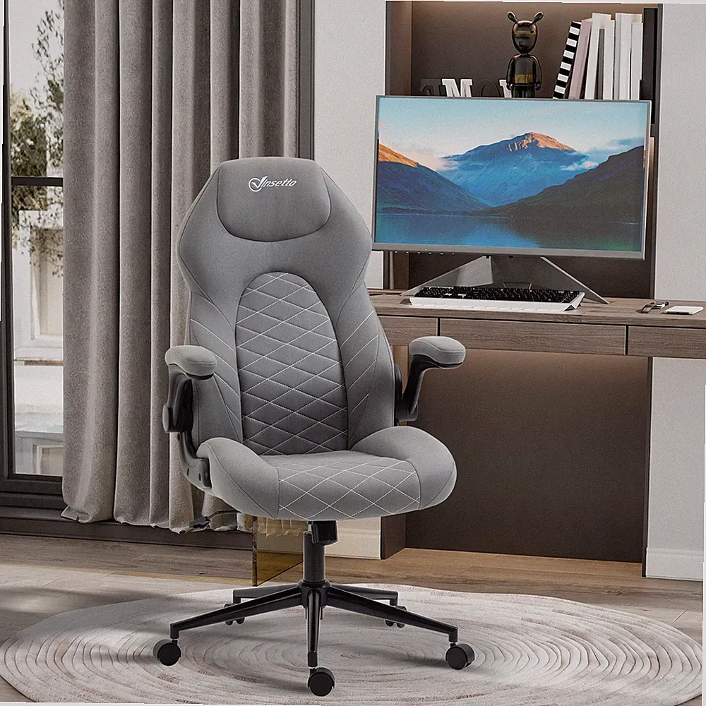 Vinsetto Bürostuhl Ergonomisch Schreibtischstuhl, Computerstuhl mit Wippfunktion