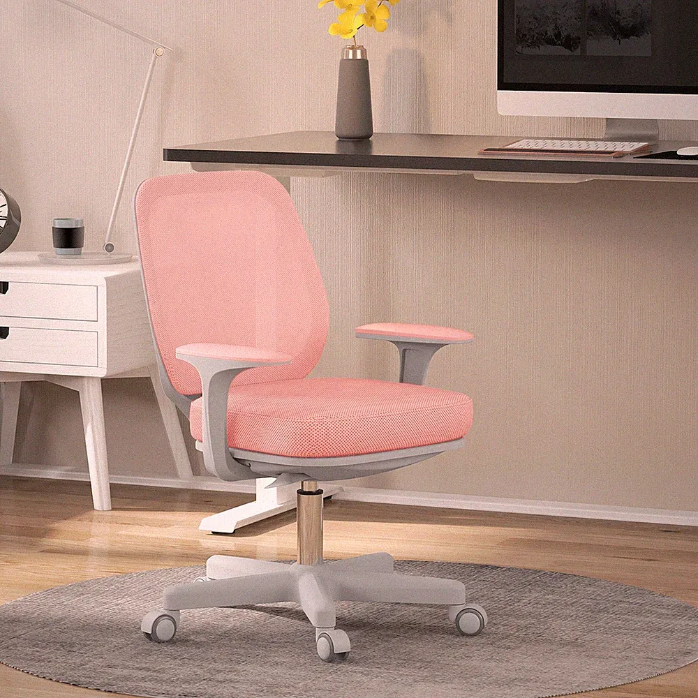 Vinsetto Bürostuhl, Ergonomisch Schreibtischstuhl mit Drehfunktion Rosa