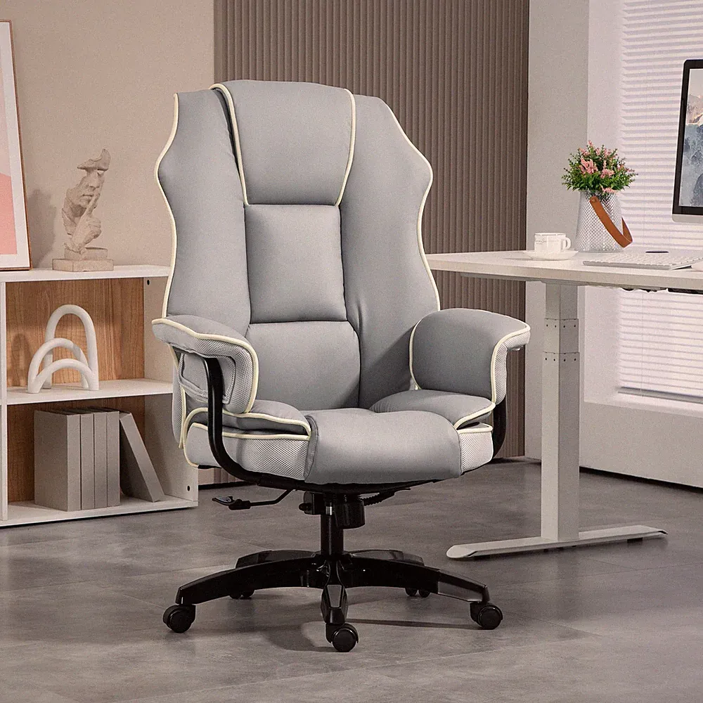 Vinsetto Bürostuhl Ergonomisch Schreibtischstuhl mit Liegefunktion, Drehfunktion