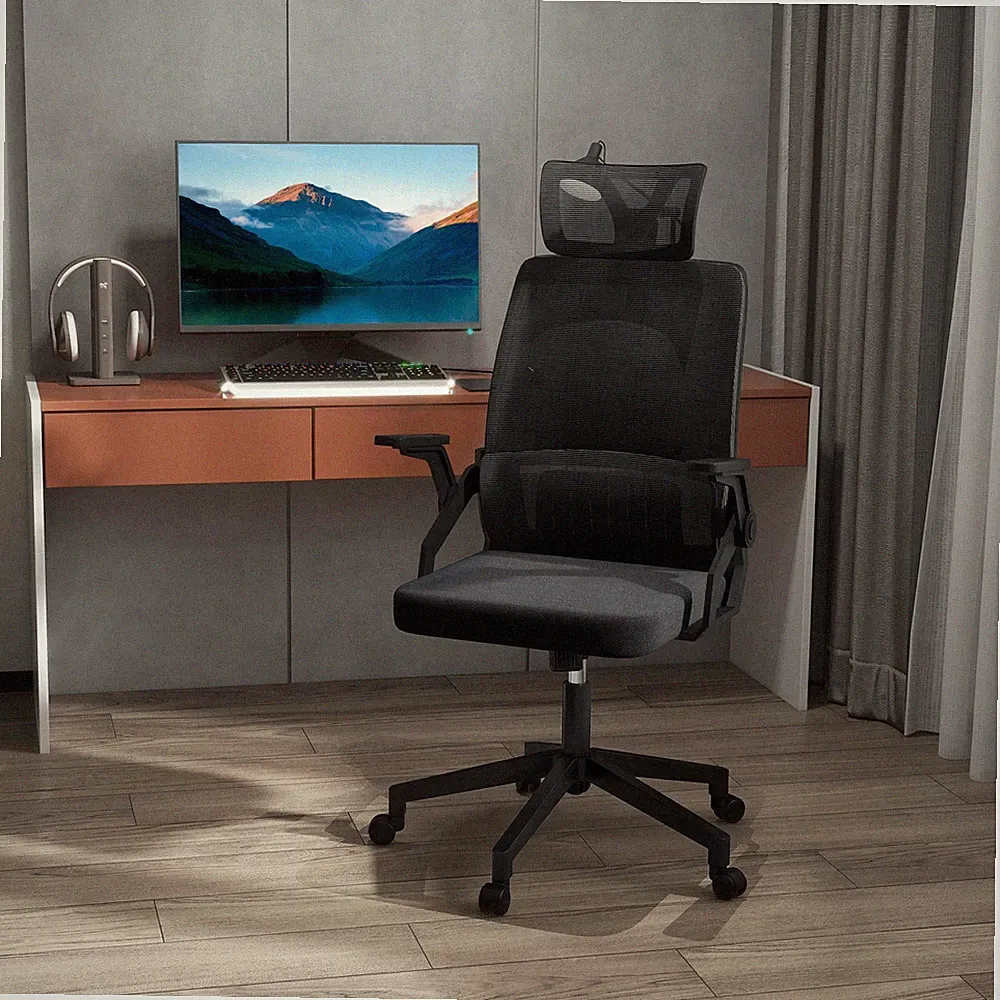 Vinsetto Bürostuhl Ergonomisch Schreibtischstuhl mit Verstellbar Kopfstütze