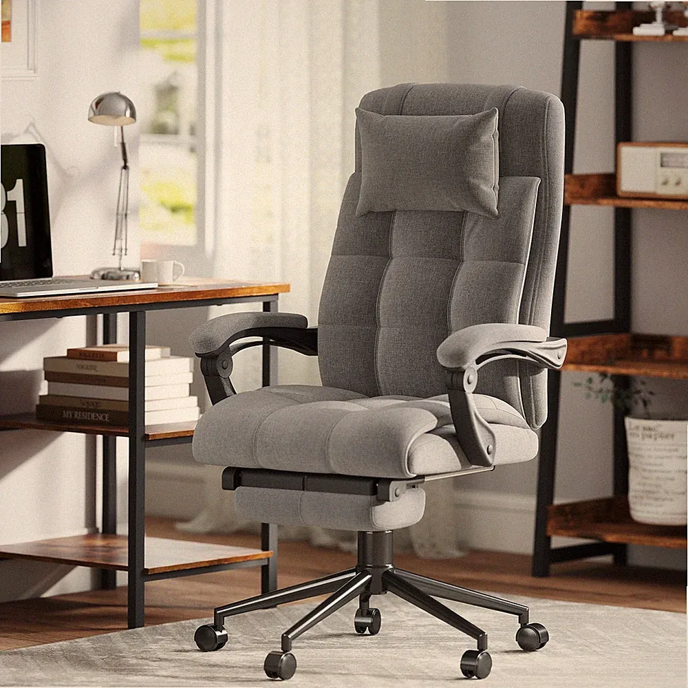 Vinsetto Bürostuhl mit Massagefunktion, Ergonomisch PC Stuhl mit Liegefunktion