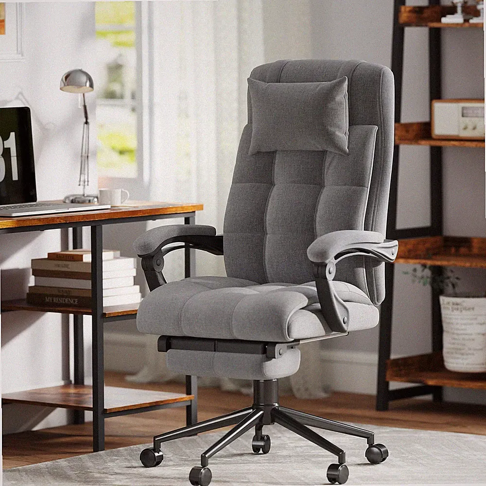 Vinsetto Bürostuhl mit Massagefunktion, Ergonomisch PC Stuhl mit Liegefunktion