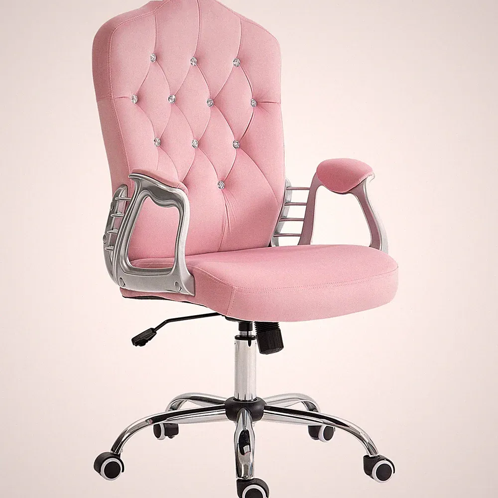 Vinsetto Home Office Stuhl mit höhenverstellbarer Neigefunktion Rosa