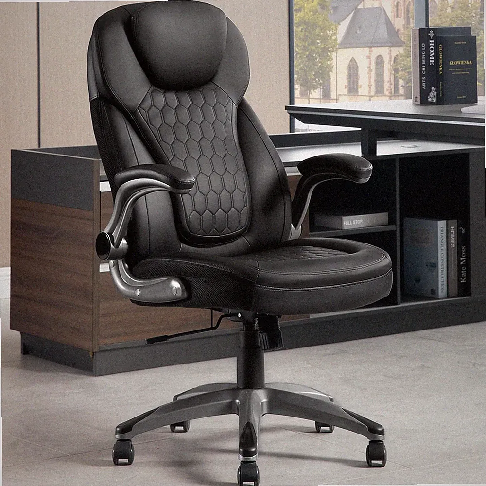 WOLTU Bürostuhl 200Kg, Schreibtischstuhl Ergonomisch, Chefsessel Mit Kopfstütze