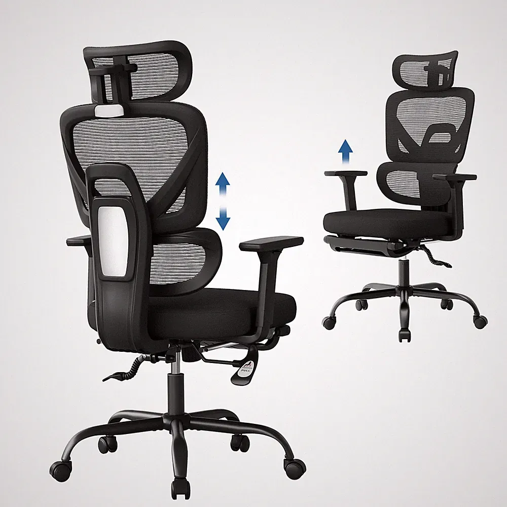 WOLTU Bürostuhl ergonomisch Schreibtischstuhl drehbar verstellbare Rückenlehne