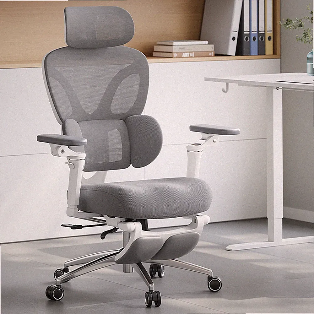 WOLTU Ergonomischer Bürostuhl Schreibtischstuhl Verstellbare Sitztiefe bis 150kg