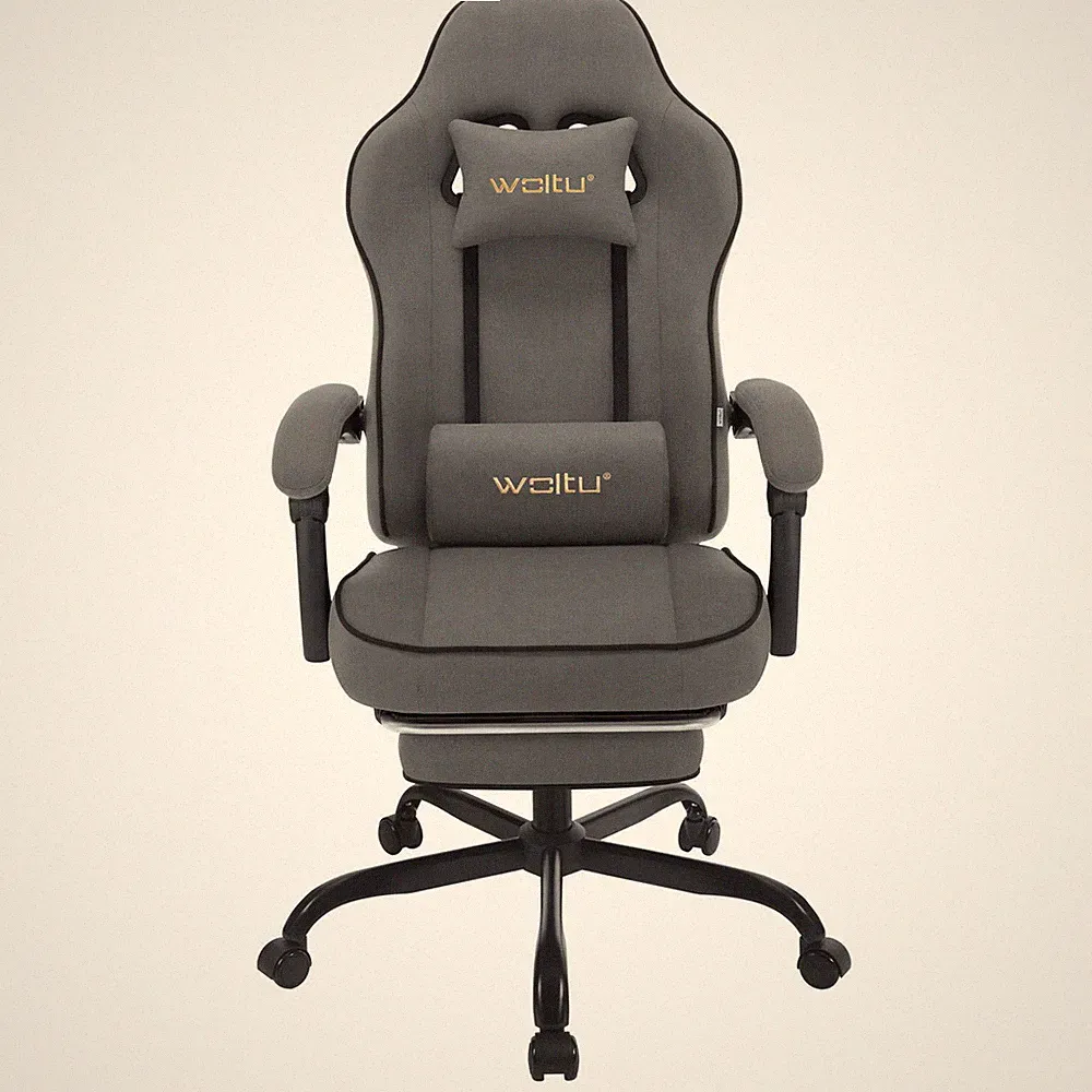 WOLTU Ergonomischer Gaming Stuhl Bürostuhl Computerstuhl Drehstuhl mit Fußstütze