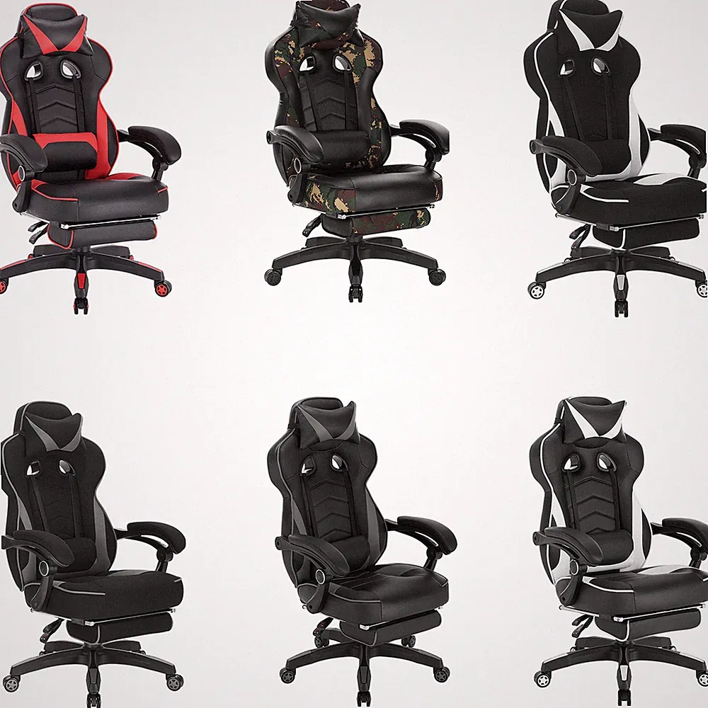 WOLTU Gaming Stuhl Ergonomische Bürostuhl Drehstuhl Verstellbarer Rückenlehne