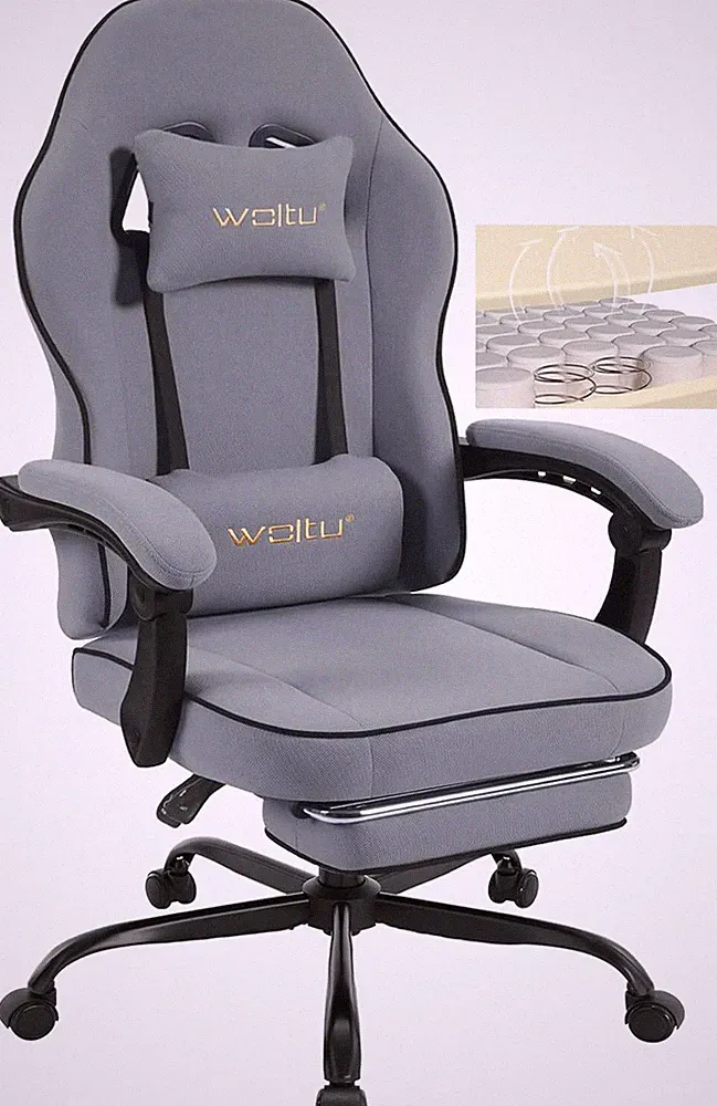 Woltu Gaming Stuhl Taschenfederkissen Schreibtischstuhl Ergonomischer Bürostuhl