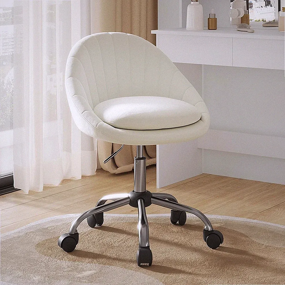 WOLTU Schminkstuhl Drehstuhl mit Rollen höhenverstellbar Bürostuhl Ergonomisch