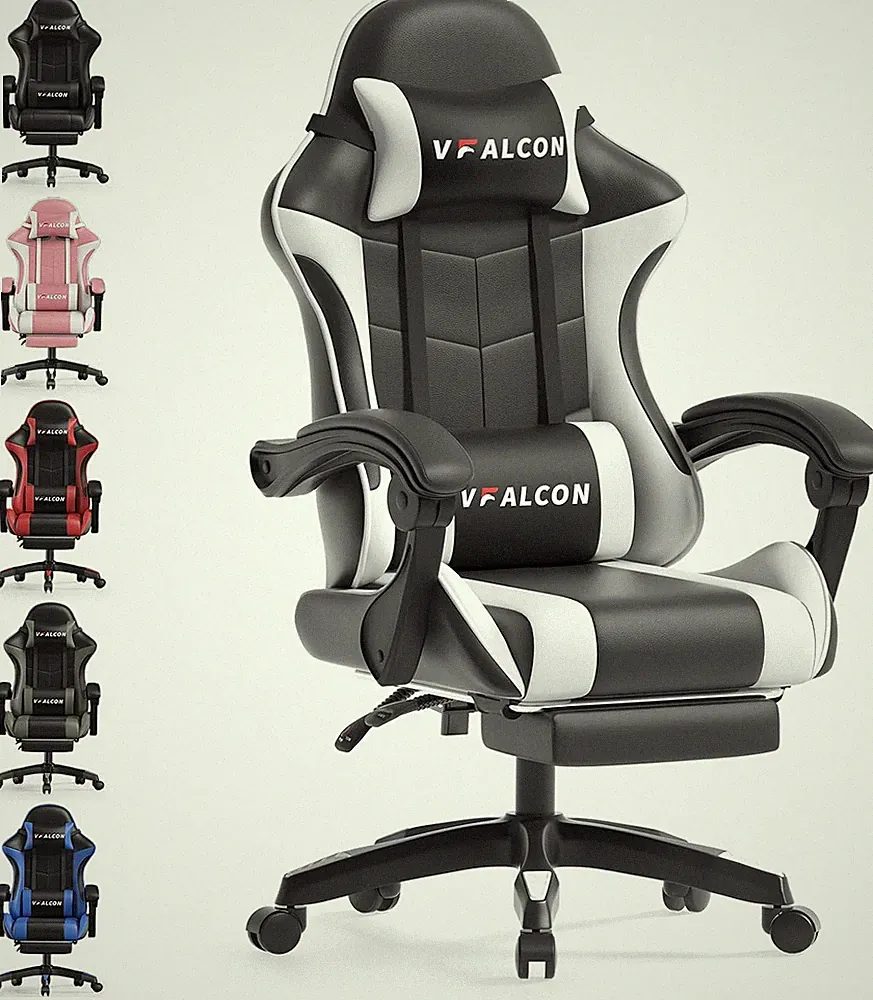 XTREME Gaming Stuhl - Ergonomischer Relaxsessel mit Fußstütze, 360° drehbar, Höhe